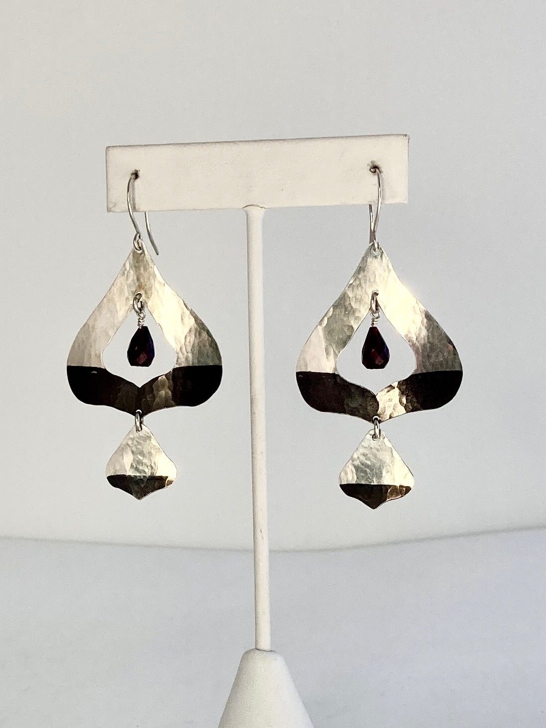 Sterling Silver and Garnet Earrings