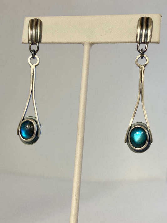 Deco Style Labradorite Earrings