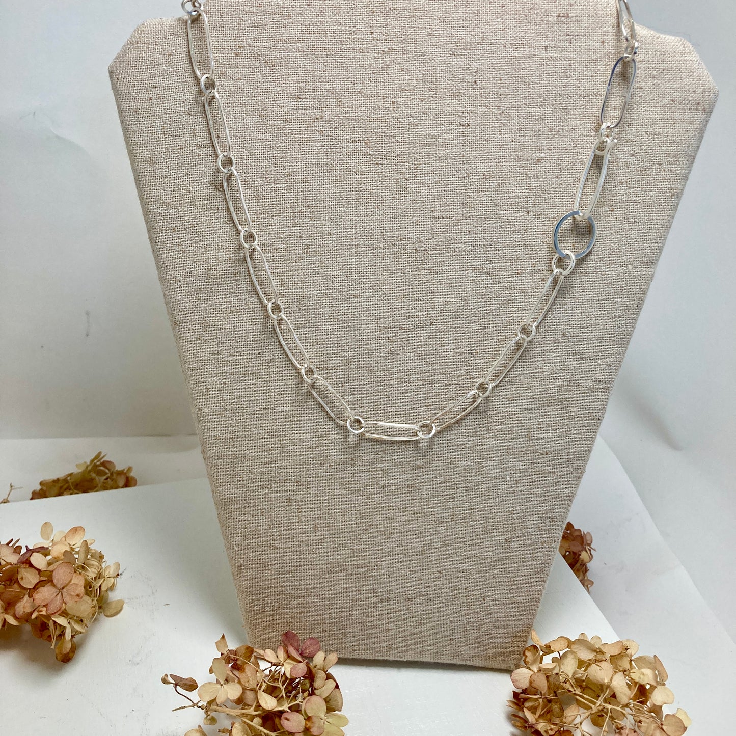 Long and Short Paperclip Chain Necklace
