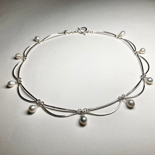 Pearl Swag Chain Necklace