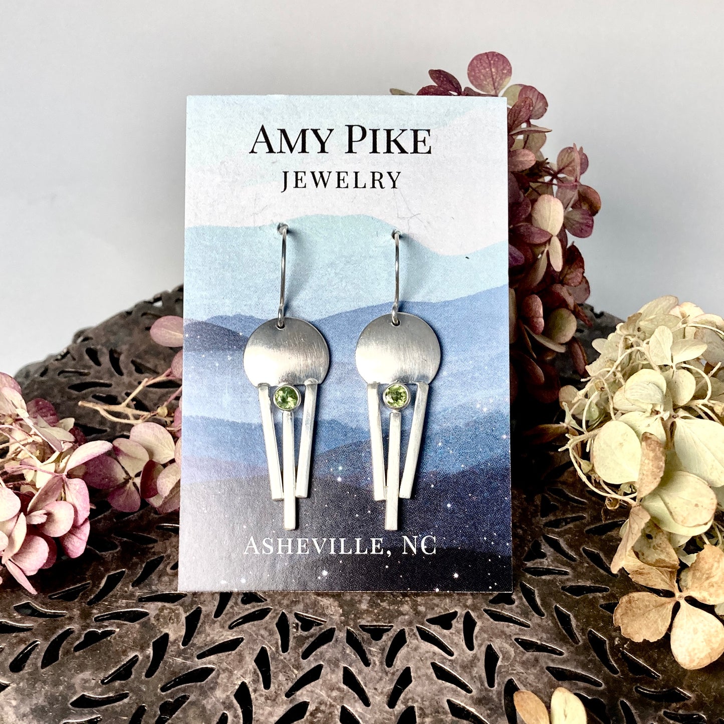Peridot Jellyfish Earrings