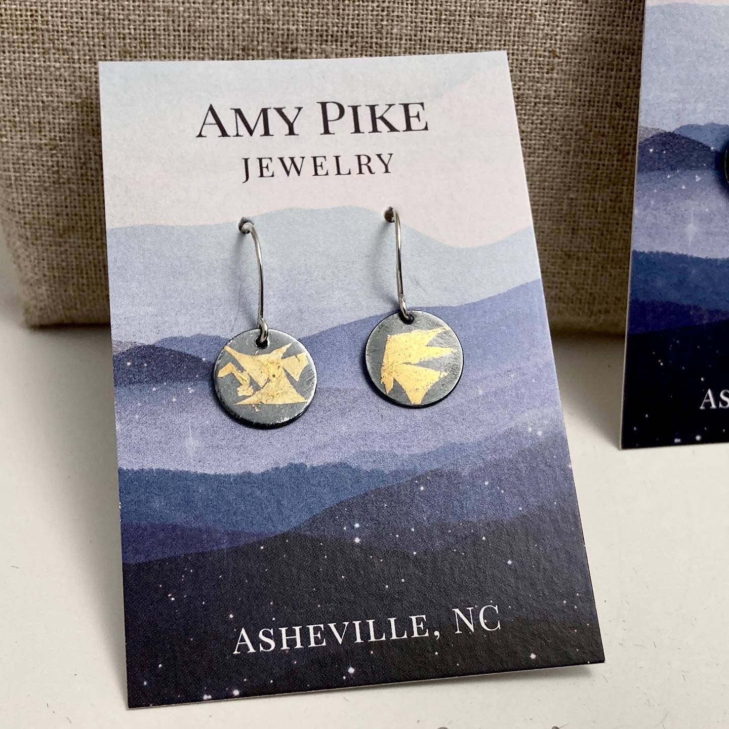 Black and Gold Keum Boo Earrings