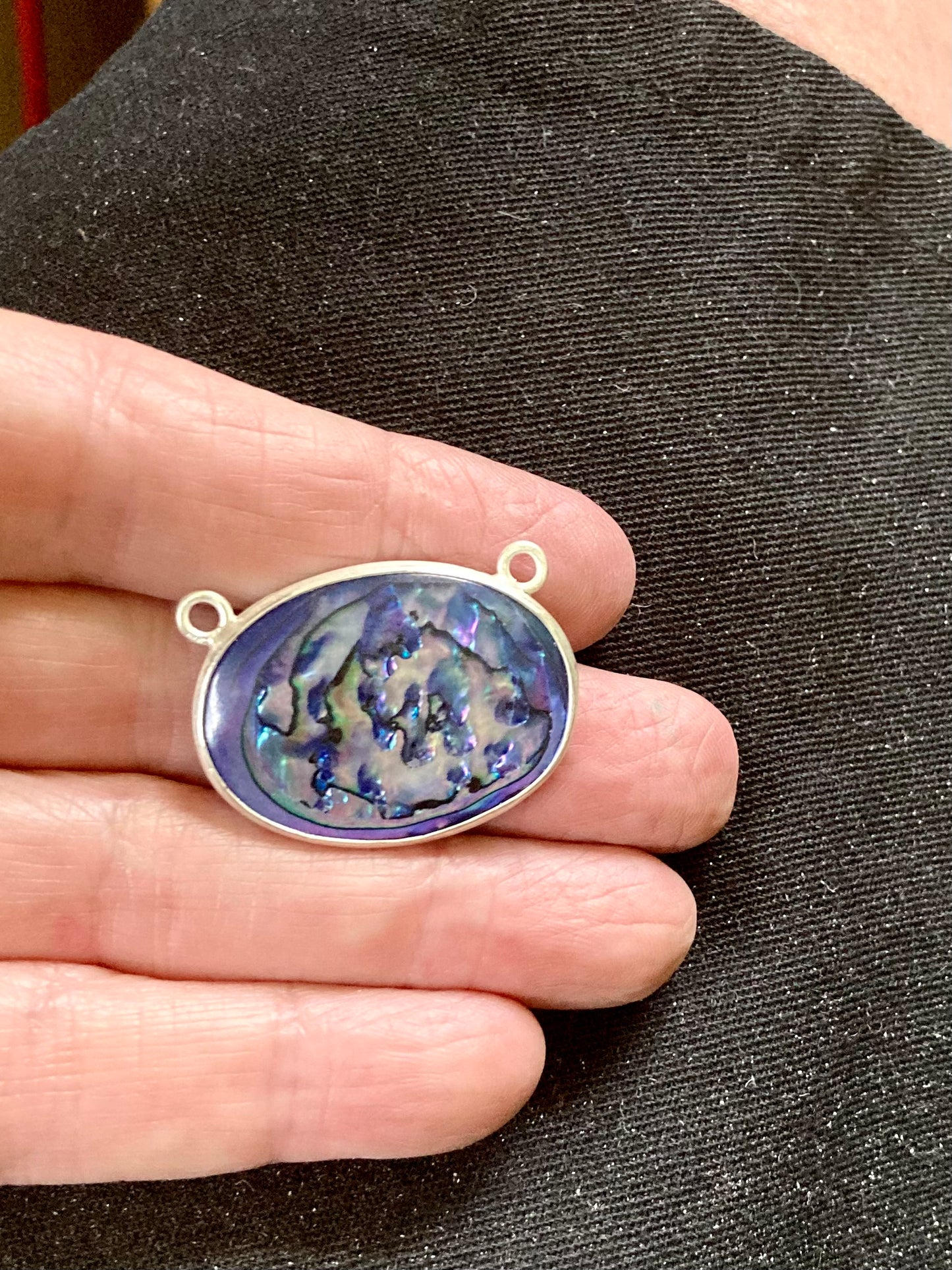 Abalone Shell Titanium Ribbon Necklace