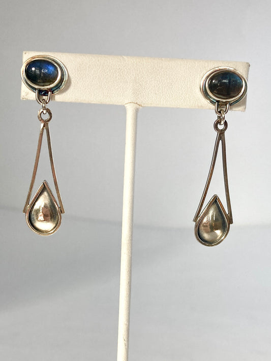 Labradorite Tear Drop Earrings