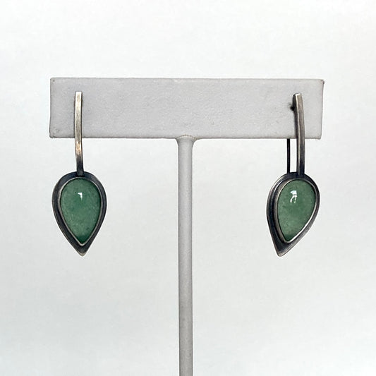Aventurine Leaf Earrings