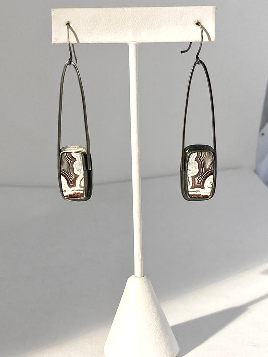 Crazy Lace Agate Earrings