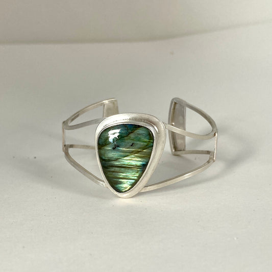 Green Labradorite Cuff Bracelet