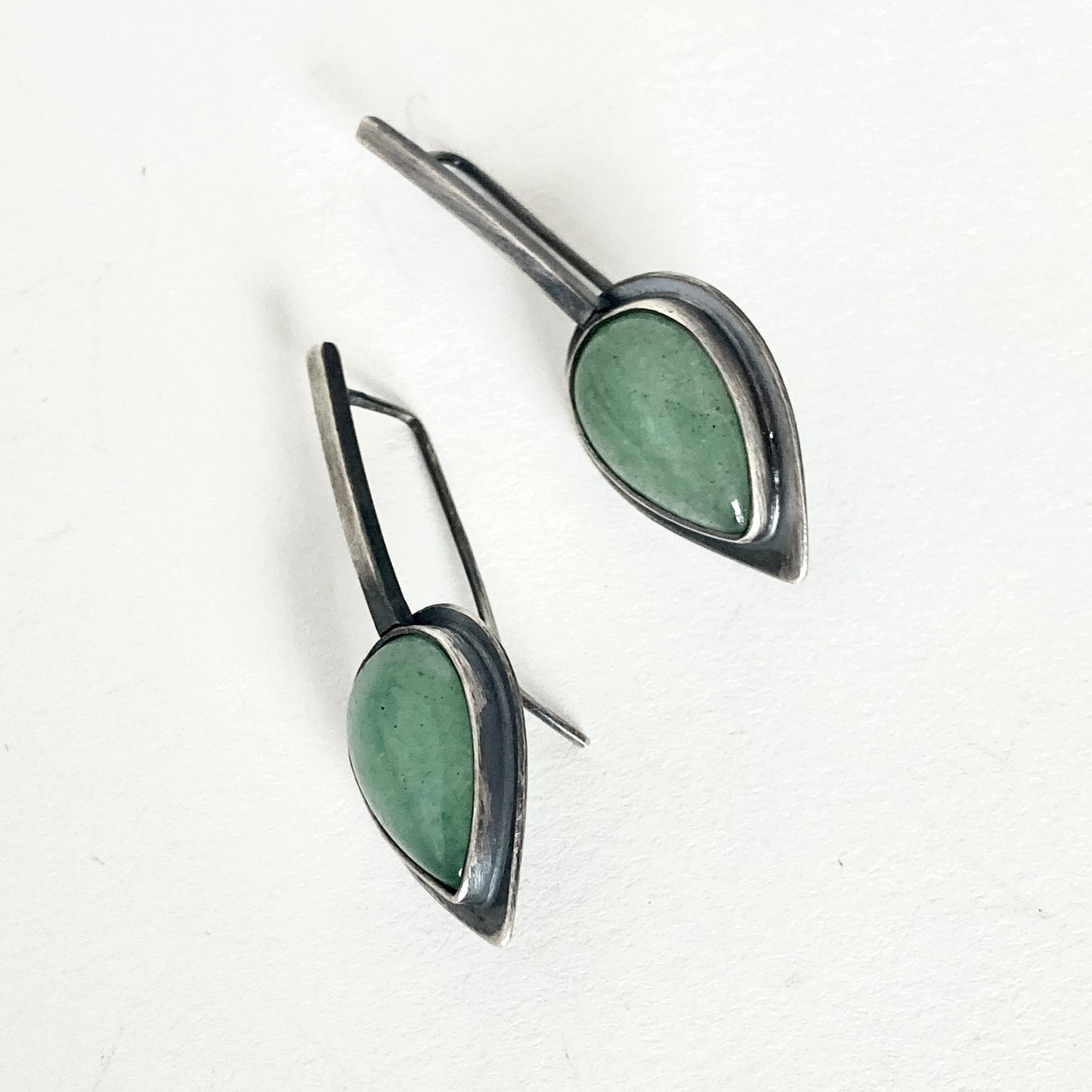 Aventurine Leaf Earrings