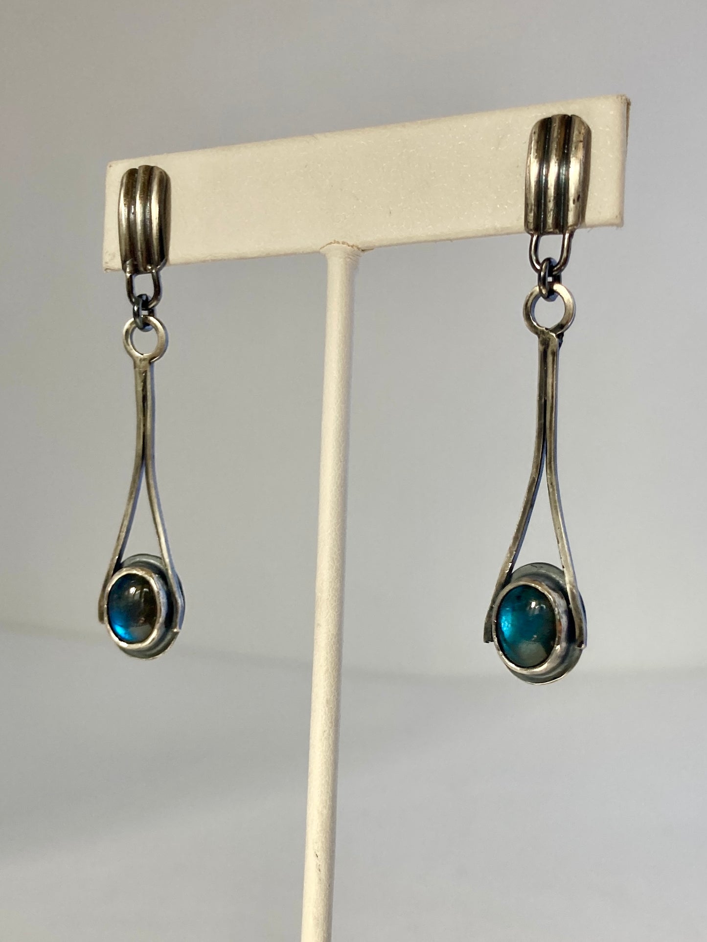 Deco Style Labradorite Earrings