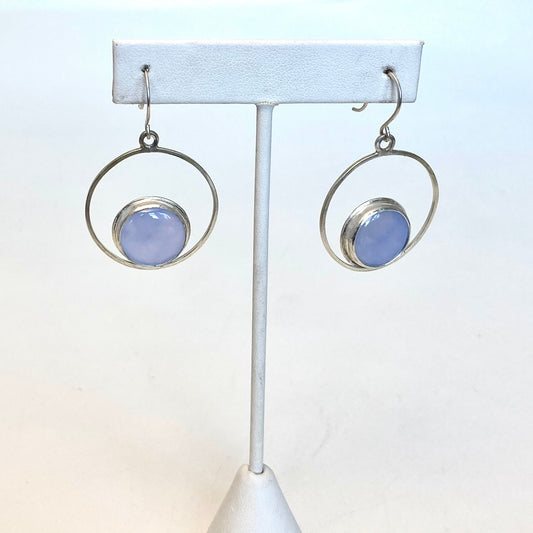 Mod Lilac Chalcedony earrings