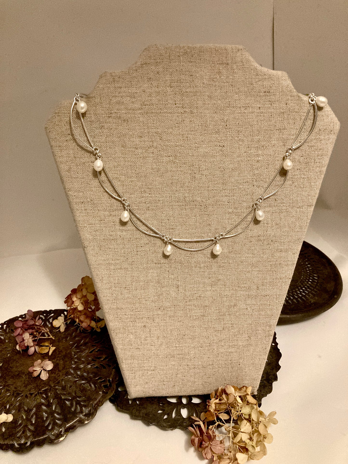 Pearl Swag Chain Necklace